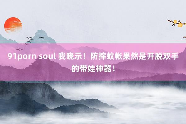 91porn soul 我晓示！防摔蚊帐果然是开脱双手的带娃神器！