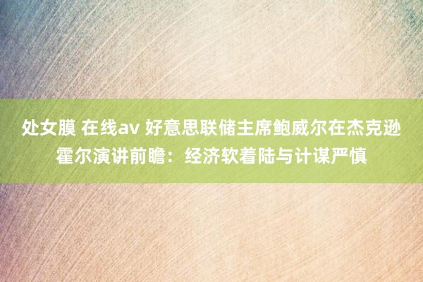 处女膜 在线av 好意思联储主席鲍威尔在杰克逊霍尔演讲前瞻：经济软着陆与计谋严慎